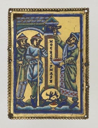 Plaque de croix : Le Sacrifice de L’Agneau et le Signe du Tau - Galerie Brimo de Laroussilhe